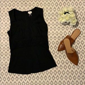Black sleeveless top NWOT
